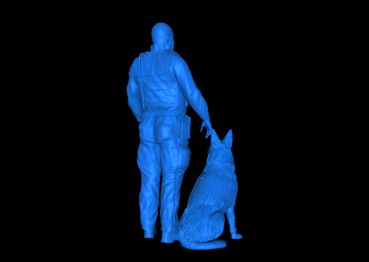 Mm629 K9 Police Dog Handler - And Alsatian Figure