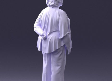 Stern Elderly Lady Arm Behind Back Figure