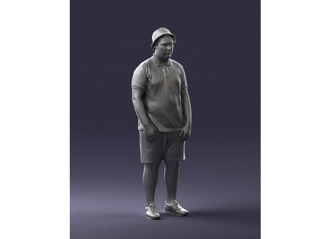Young Boy In Cap Figure