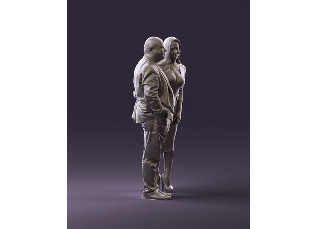 Young Couple Standing Posing Figure