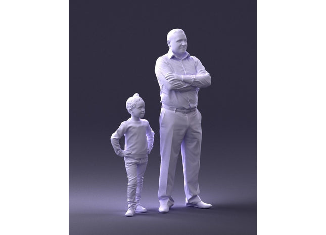 Father With Daughter Figure