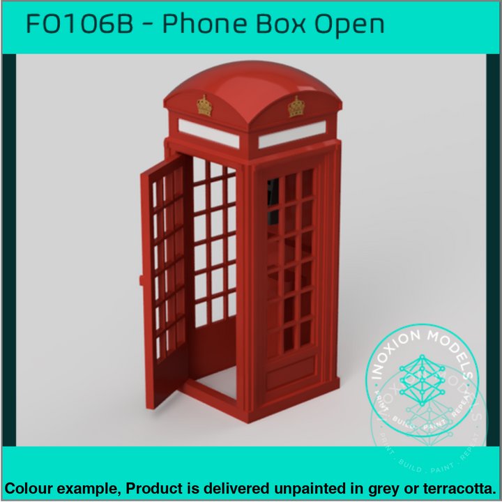 Fo106B - Phone Boxes Open Door Oo/Ho Scale Oo Accessory