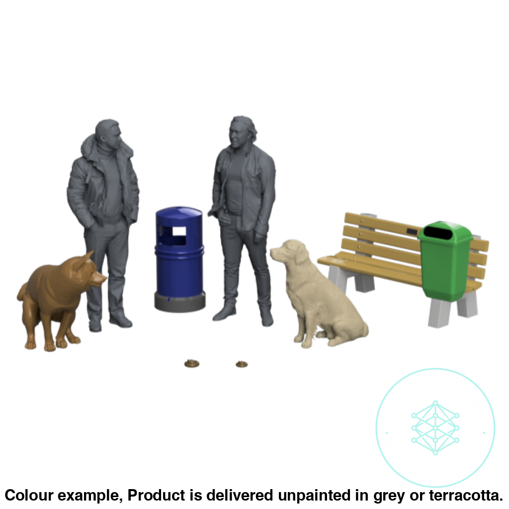 Fo114A – Dog Walkers Oo/Ho Scale Animal