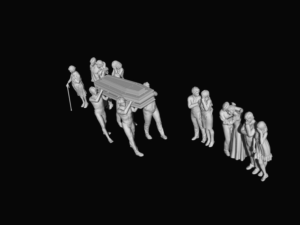 Mm975 Funeral Party Figure