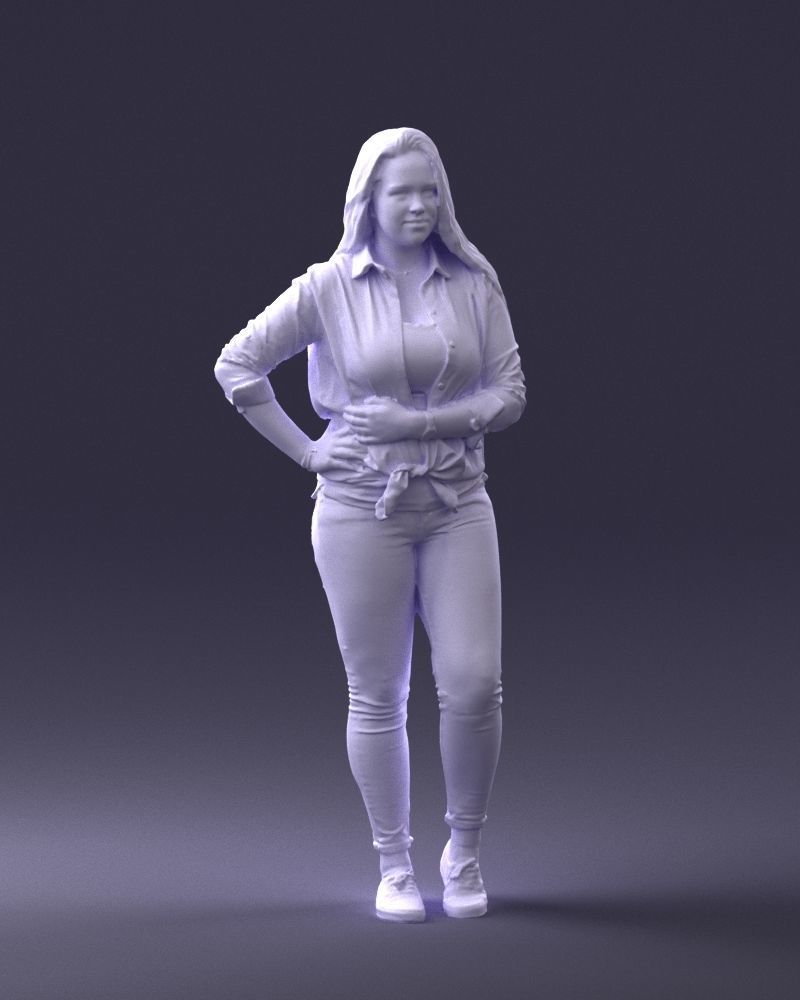 Young Teenage Girl Hand On Hip Figure