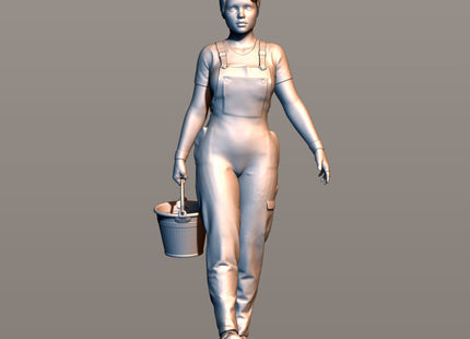 1940S Female Carrying Bucket Ho 1:87 Figure