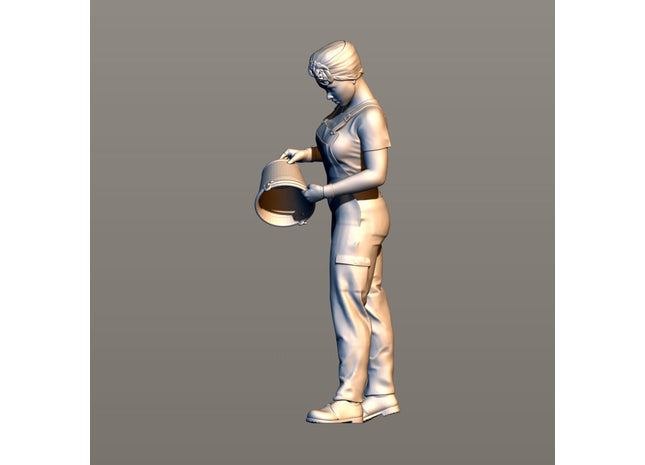 1940S Female Tipping Bucket Figure