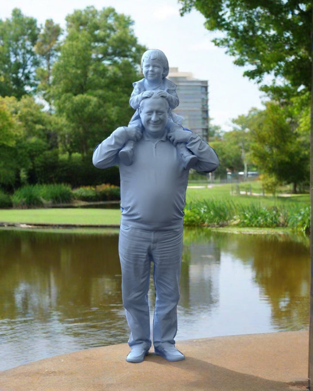 Grandad And Young Child On Shoulders Figure