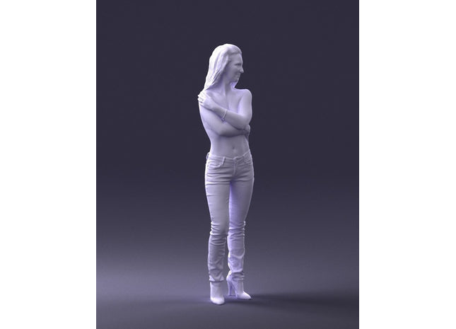 Half Naked Girl Posing Figure
