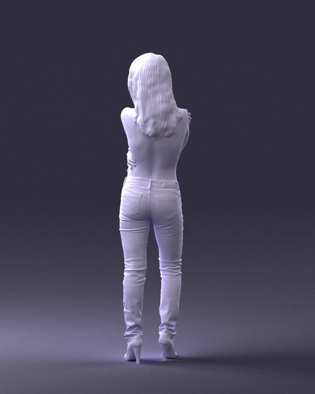 Half Naked Girl Posing Figure