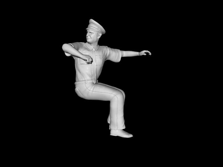 Mm160C Male Bus/Train Driver Looking Back Figure