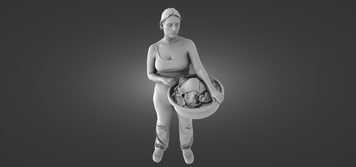 MM1098 female with laundry basket