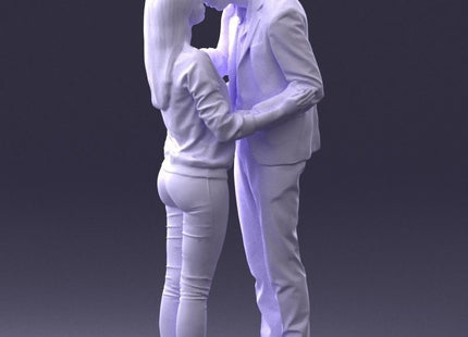 Young Teenagers Kissing Figure