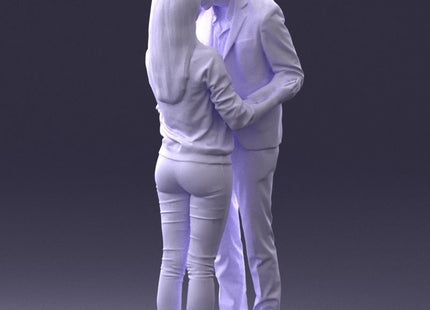 Young Teenagers Kissing Figure