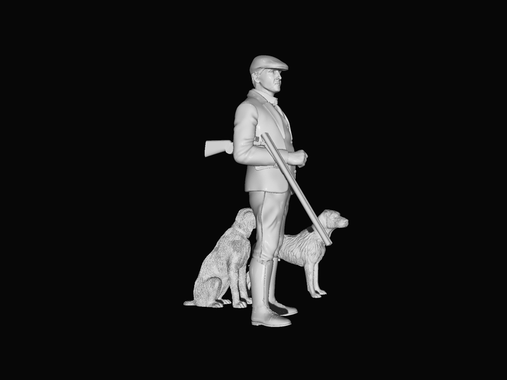 MM731 Farmer Walking and Dogs