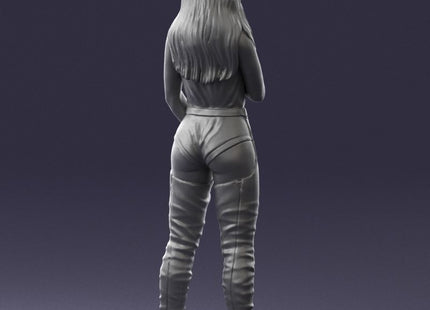 Female Latin Singer With Microphone Figure