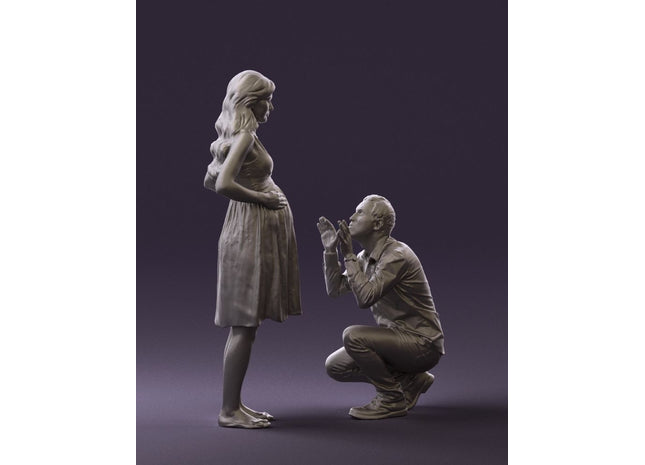 Male With Pregnant Female Figure