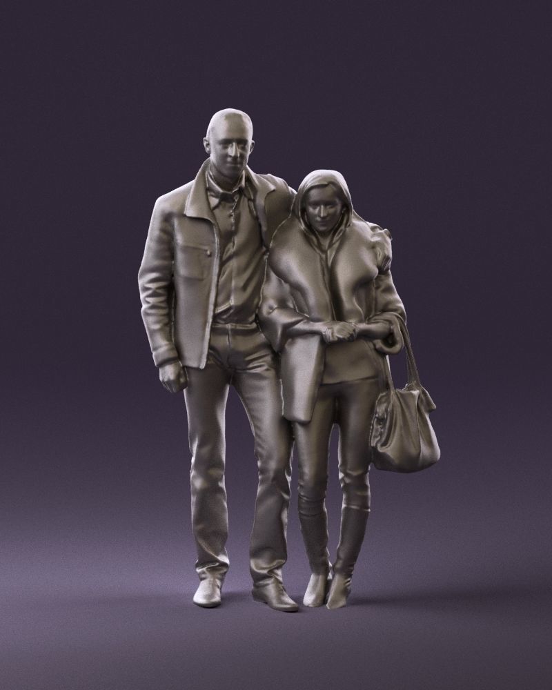 Mm861 Man Hugging Woman Figure