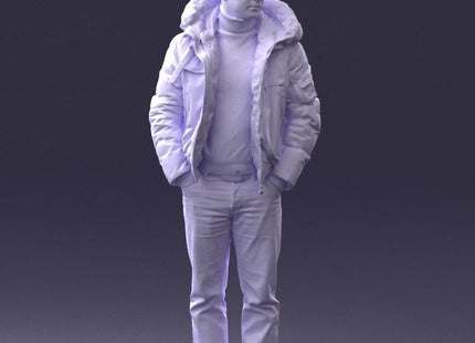 Male In Winter Jacket/pilot Jacket Figure