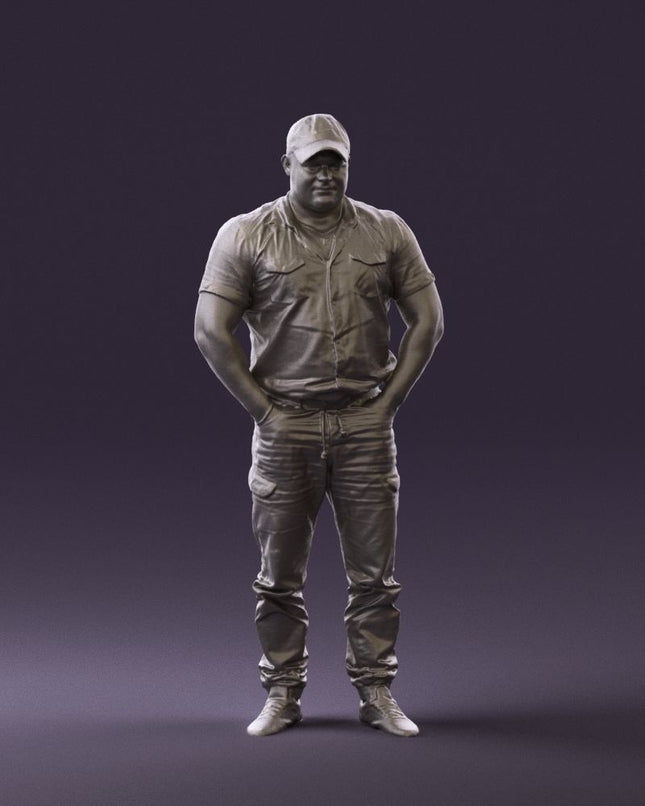 Male Body Builder Wearing Cap Figure
