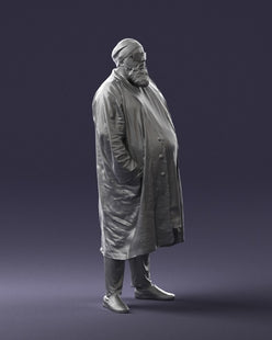 Large Male In Long Coat Figure