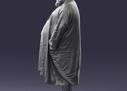 Large Male In Long Coat Figure