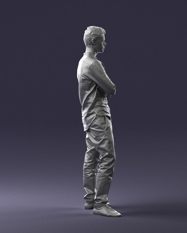 Young Teenager Arms Crossed Figure