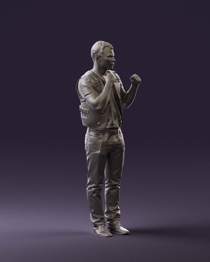Young Male Bare Knuckle Boxer B Figure