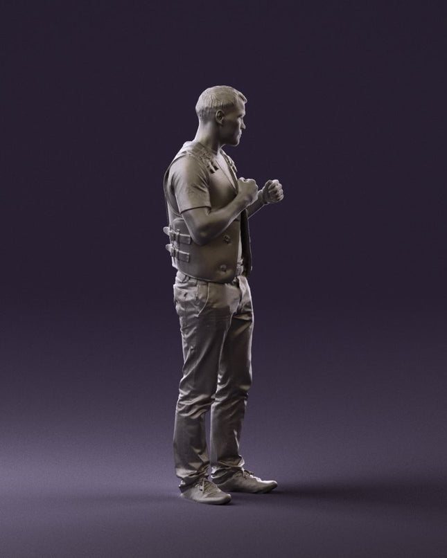 Young Male Bare Knuckle Boxer Figure