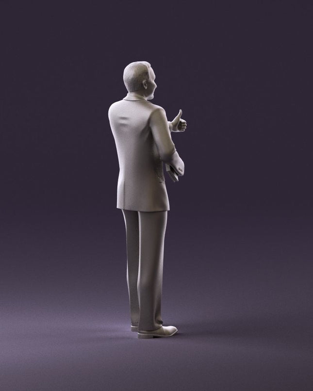 Smart Male With Book Hand Out Figure