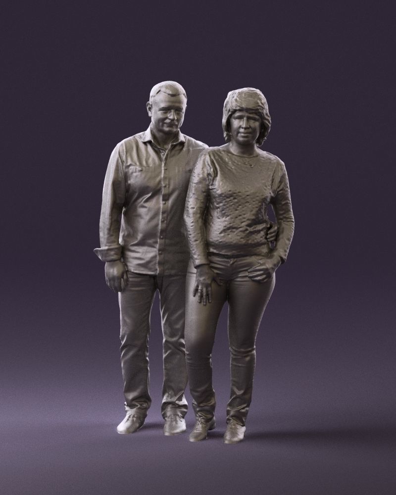 Mm862 Couple Poseing For Picture Figure