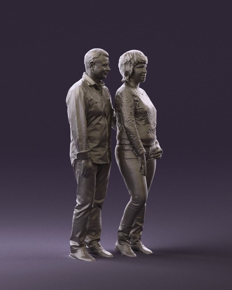 Mm862 Couple Poseing For Picture Figure