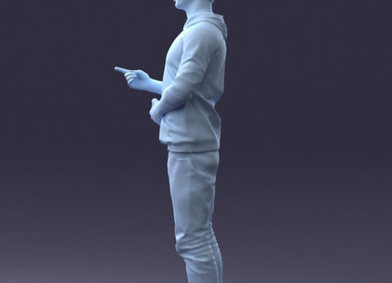 Young Male Pointing Figure