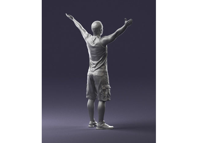 Male In Shorts/t-Shirt Arms Air Figure