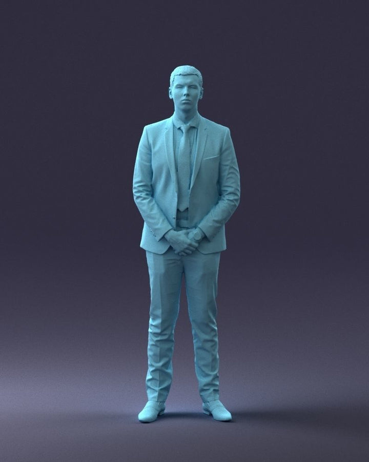 Male In Suit/doorman/security Figure