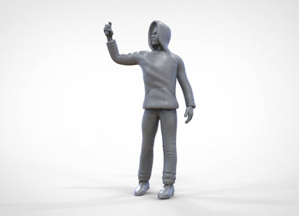 Male In Hoodie Graffiti Artist/vandal Figure
