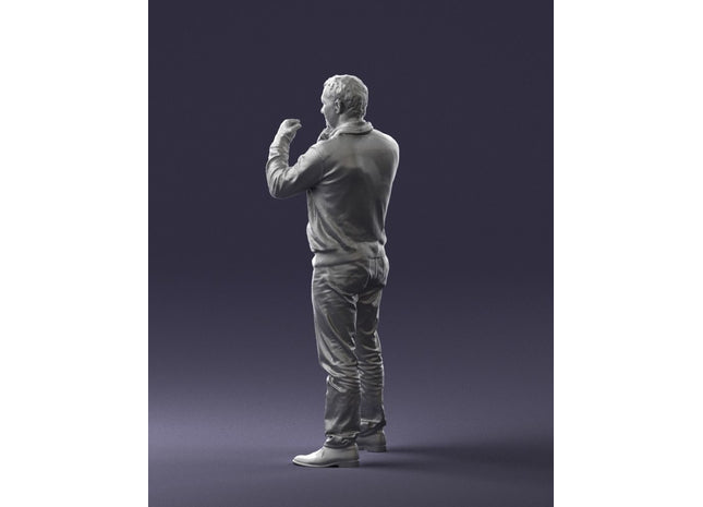 Older Male In Boxing Pose Figure