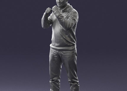 Older Male In Boxing Pose Figure