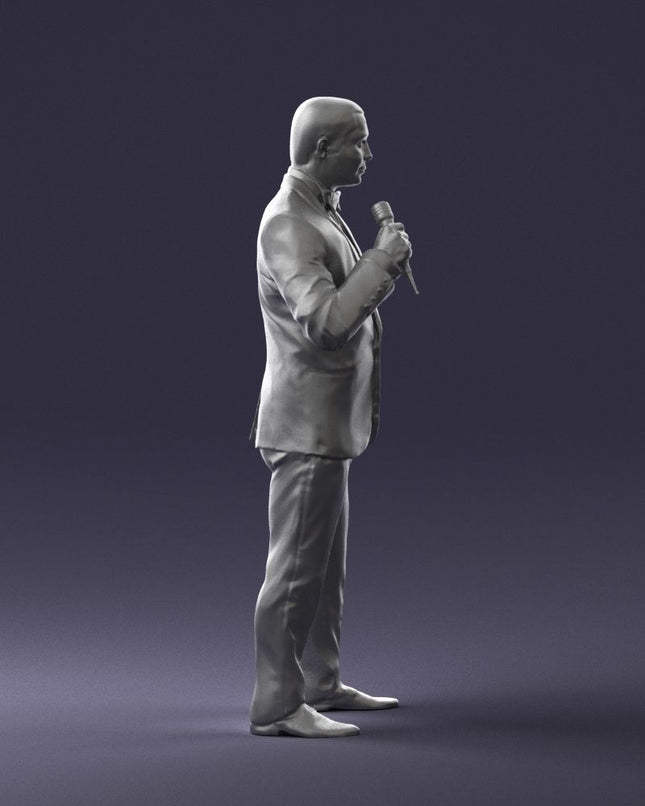 Male Singer In Suit Figure
