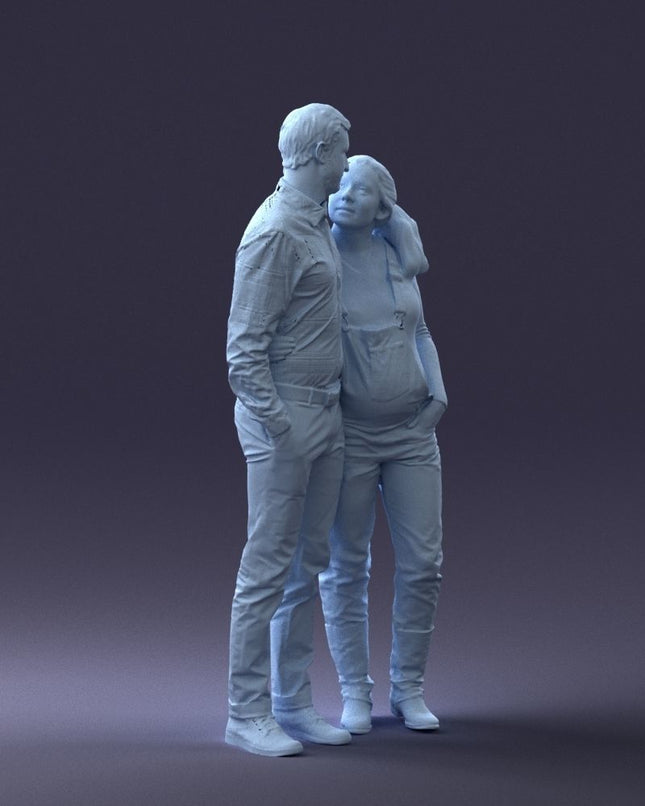 Male With Pregnant Woman Figure
