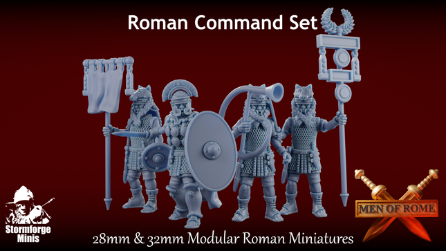 Men of Rome: Roman Command Group 28-32mm Modular Miniatures