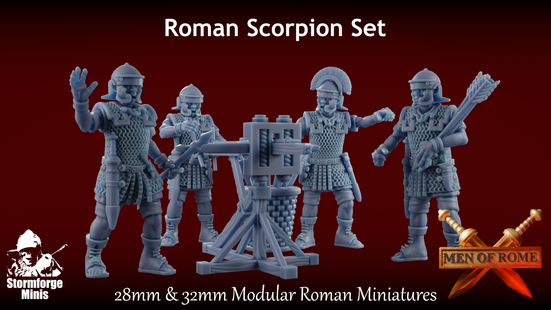 Men of Rome: Roman Scorpion Artillery 28-32mm Modular Miniatures