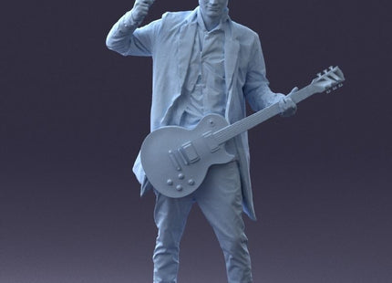 Musician With Electric Guitar Figure