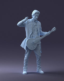 Musician With Electric Guitar Figure