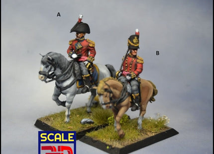 Napoleonic British Officers On Horses