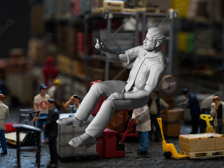 Mm160A Male Bus/Train Driver With Beard Figure