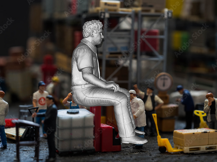 Mm160B Male Bus/Train Driver Figure