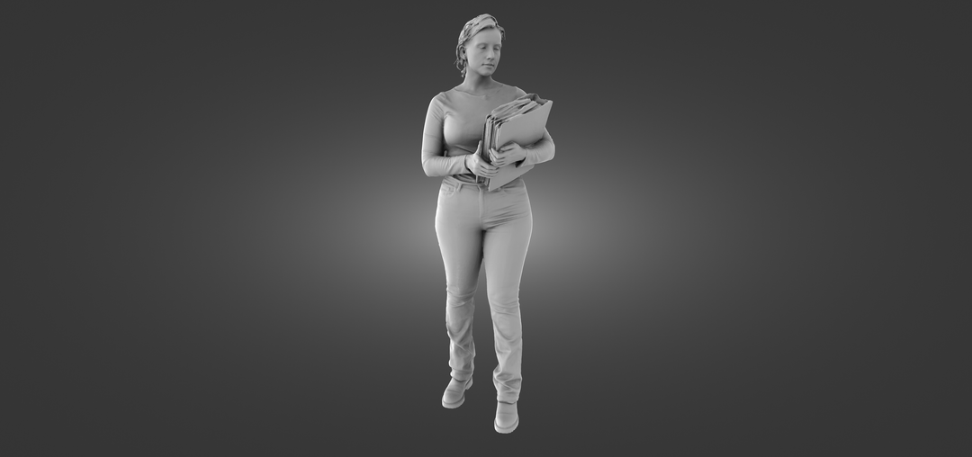 MM1147 Office girl with files