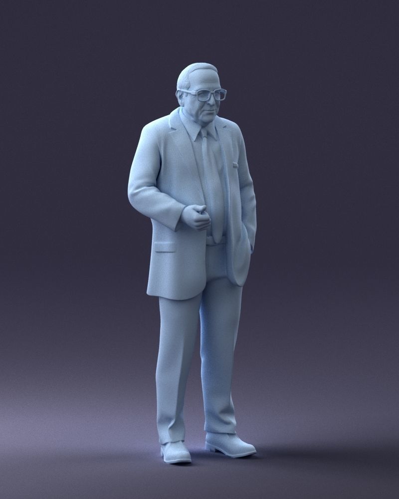 Male Pensioner In Suite Figure