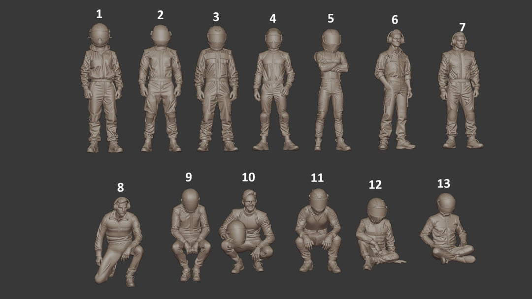 MM1142 F1 Race Team Figures